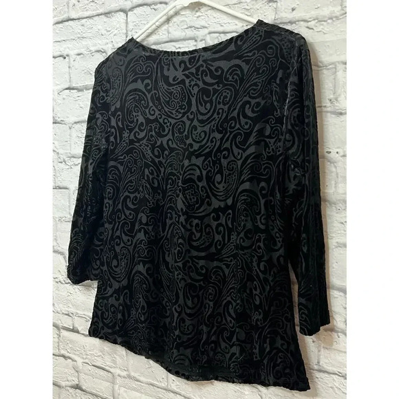 Y2K Clothing Co by Notations black bejeweled top size L. - Picture 6 of 8